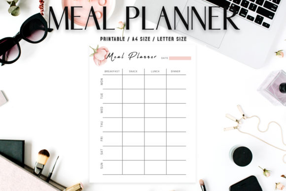Download Floral Meal Planner Template V2 - Meal planner Collection