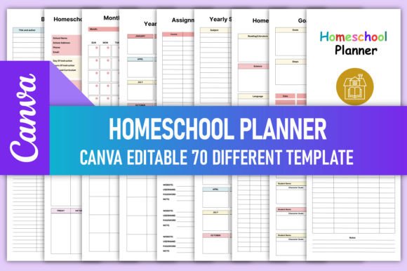 Download Homeschool Planner Bundle Canva Template - Premium Resources