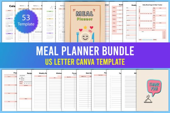 Download Meal Planner Bundle Canva - Premium Resources