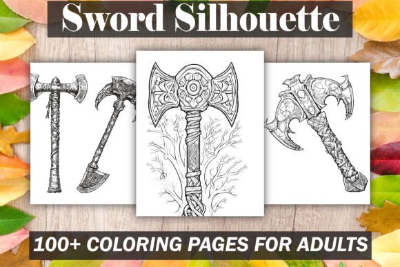 Download Sword Silhouette Coloring Book - Premium Bundle